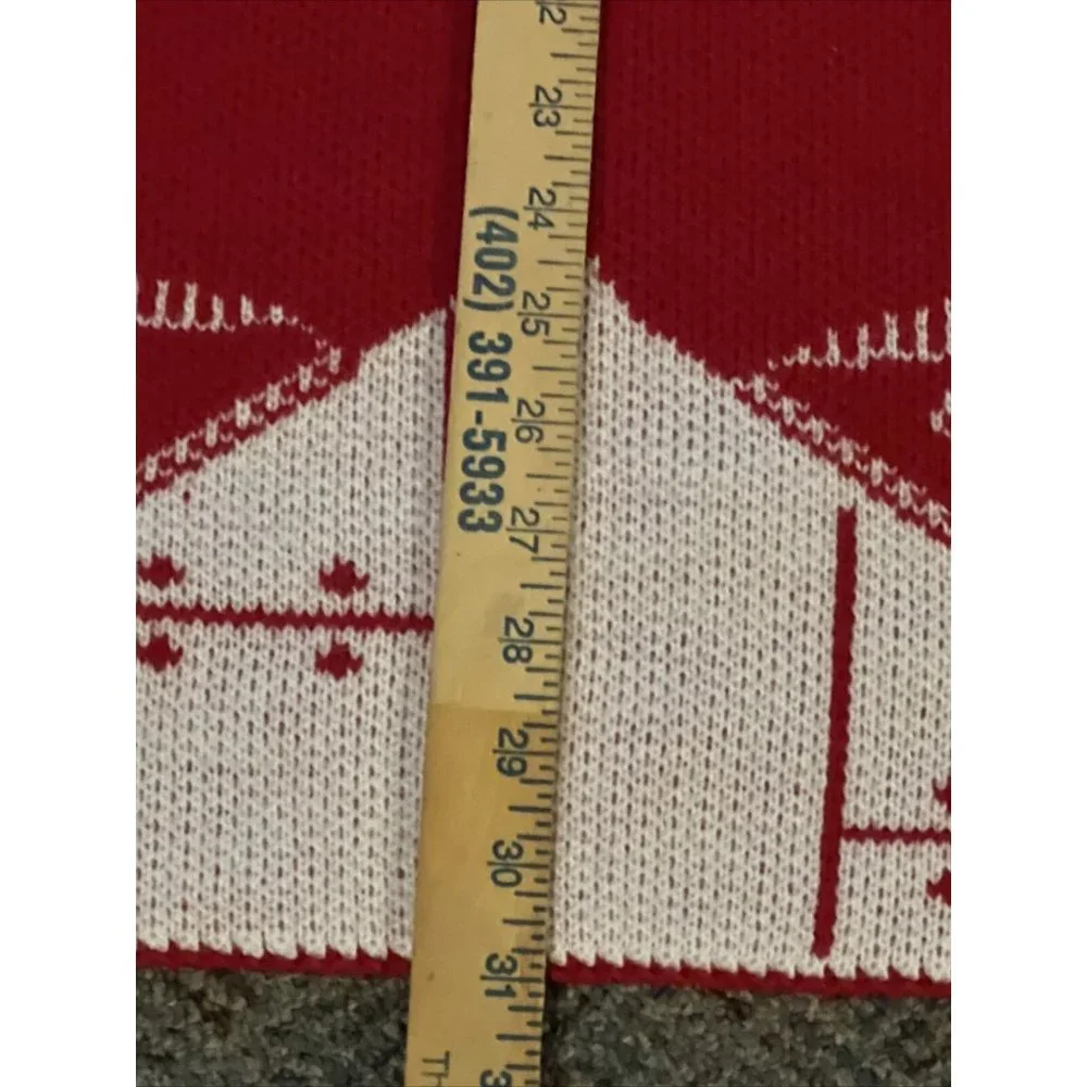 Baby Blanket Footballs Player Flag Red White Cotton Knit Blankie Soft 24x31 Inch